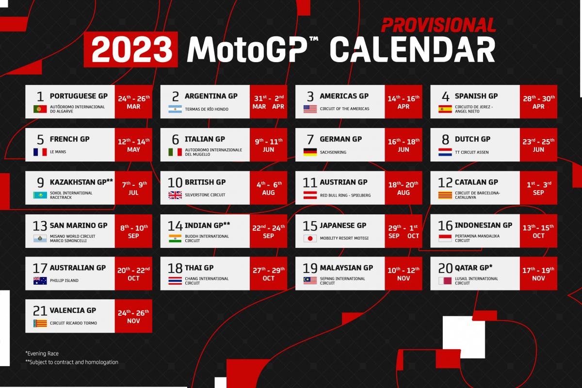 Calendrier Grand Prix 2023 et les vainqueurs
